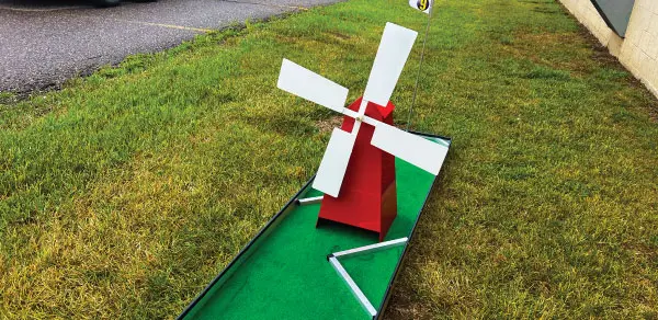 windmill obstacle portable mini golf course putt putt miniature golf 2