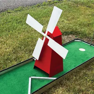 windmill obstacles portable mini golf course mobile miniature putt putt 6