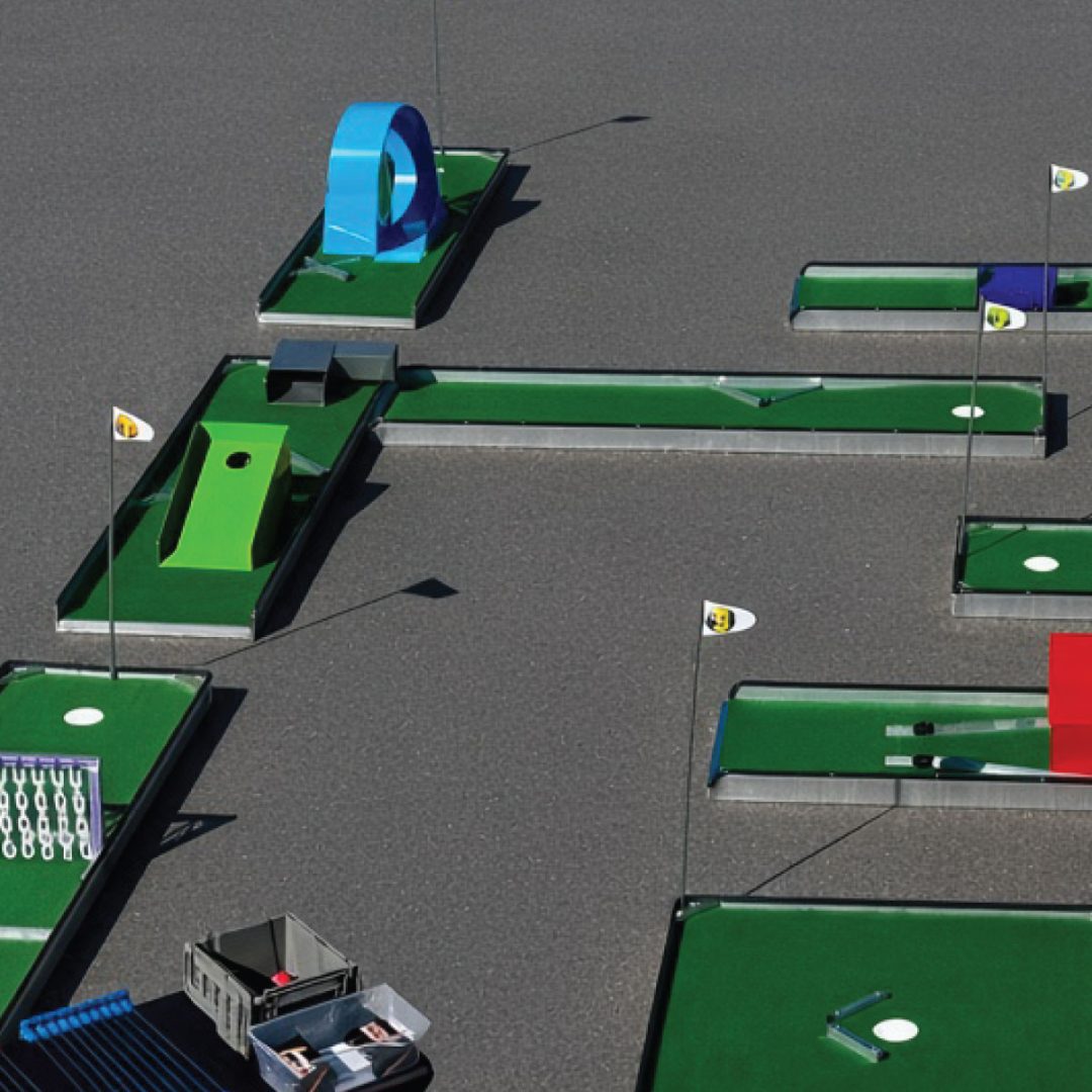 crossover tunnel right mini golf obstacle portable mini golf mobile putt putt 201