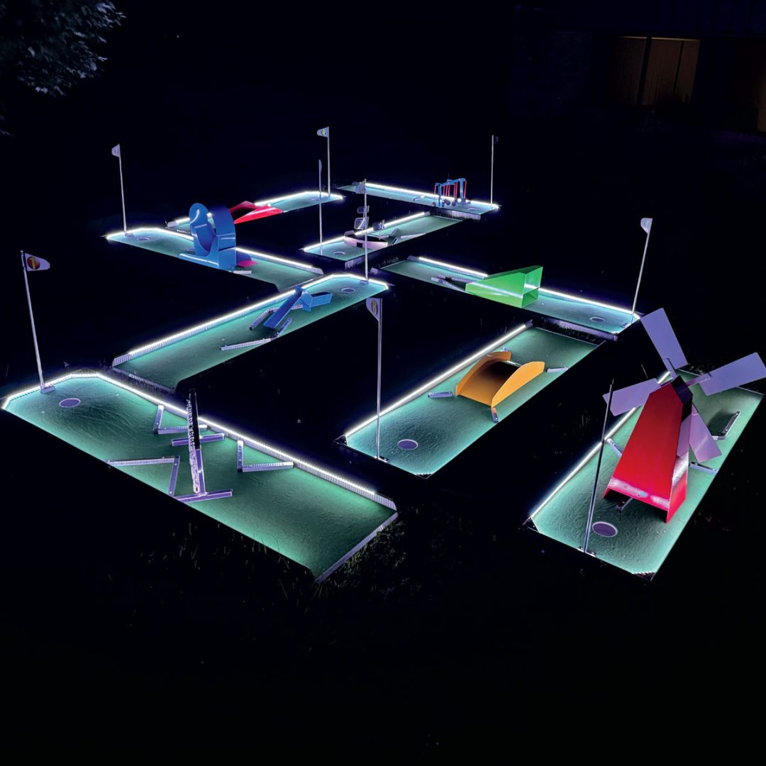 LED 9 hole express portable mini golf mobile putt putt