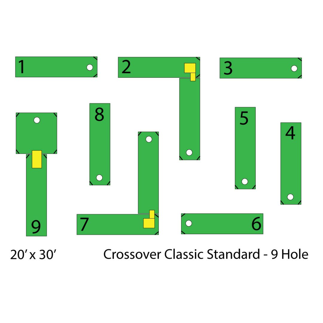 9 hole crossover classic portable mini golf mobile putt putt diagram