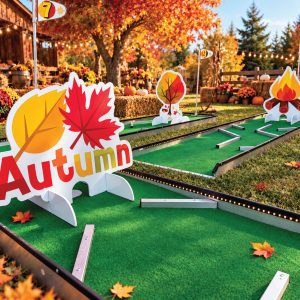 Fall Fun Figures® Themed obstacles Portable Mini Golf Mobile Putt Putt 1001