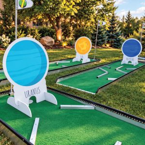 Space Fun Figures® Themed obstacles Portable Mini Golf Mobile Putt Putt 1001
