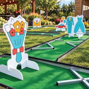 Wedding Fun Figures® Themed obstacles Portable Mini Golf Mobile Putt Putt 1001