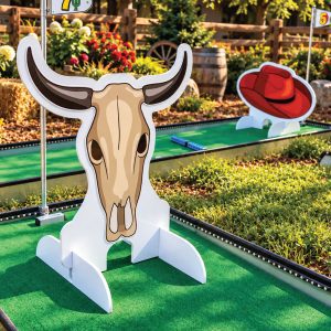 Western Fun Figures® Themed obstacles Portable Mini Golf Mobile Putt Putt 1001
